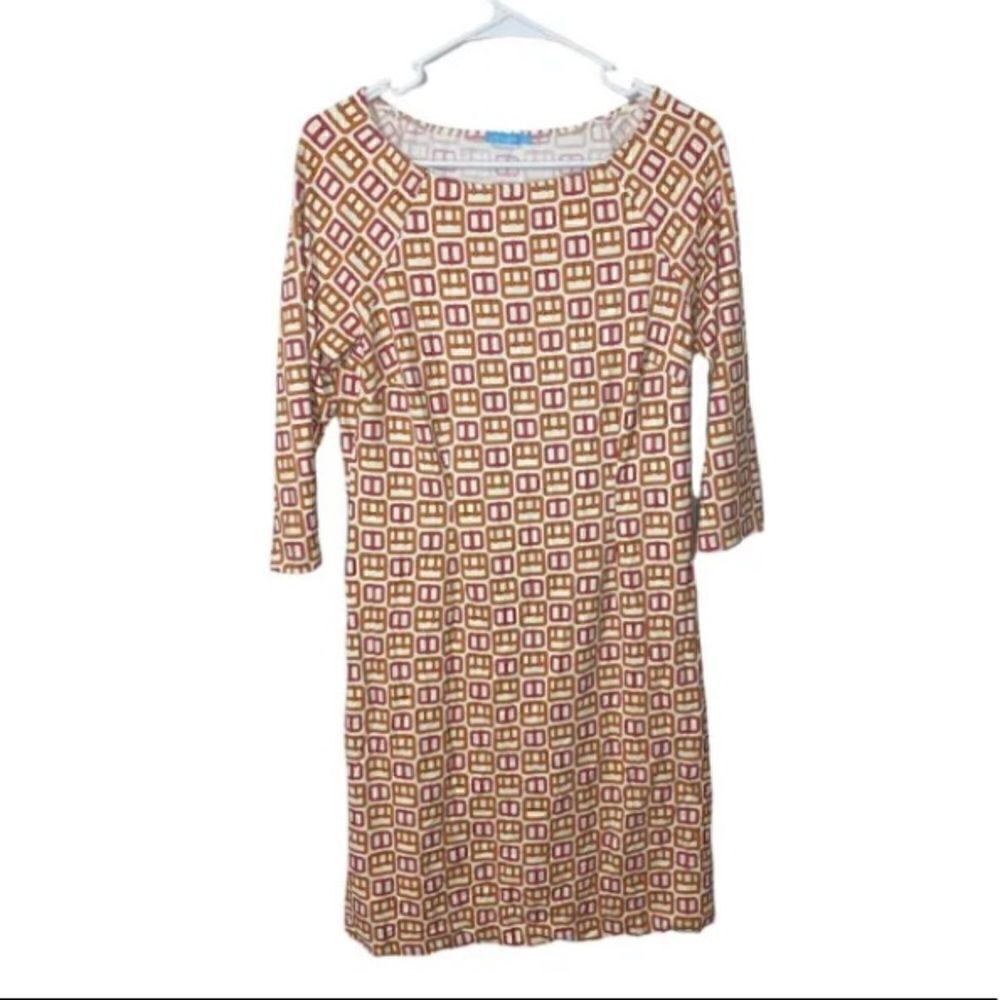 J. McLAUGHLIN Size S Buckle Print Catalina Style Nylon Dress